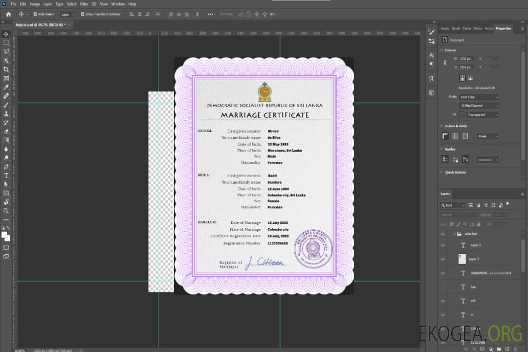Modèle PSD de certificat de mariage au Sri Lanka template Modèle PSD de certificat de mariage au Sri Lanka template